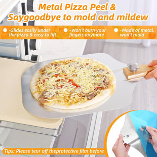 Pizza Stone 5 PCS Set, 15 x 12" Large Rectangle Pizza Stone Set for Oven and Grill