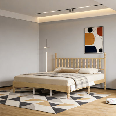Rambha Standard Bed With Retro Headboard