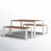 Joel 6 - Person Metal Patio Dining Set with Rectangular Table
