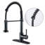 Robinet de cuisine rétractable à poignée simple avec accessoires-73259192
