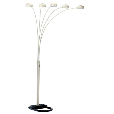 Lampe sur pied ajustable à finition noire