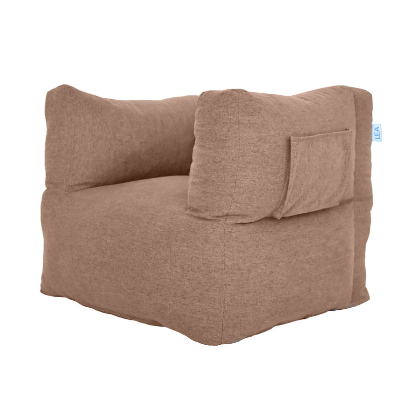 Microfiber / Microsuede Bean Bag Sofa, Brown