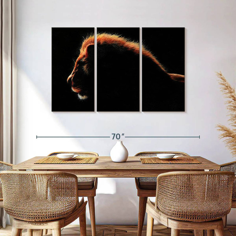 Brampt African Lion At Twilight, 36" H x 57" W