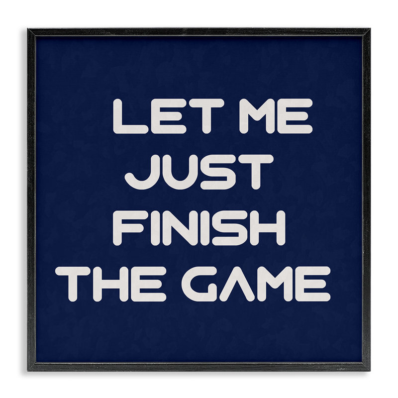 «Finish the Game», estampe numérique encadrée par Anna Quach, H 12 po x l 12 po, Giclée encadrée noir minuit