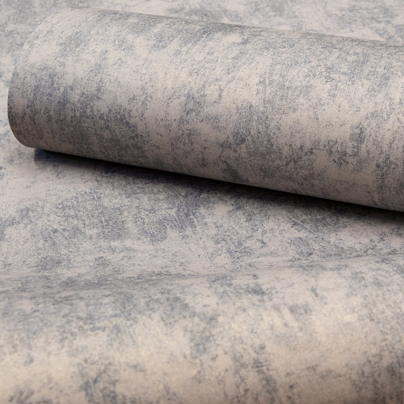 Thaler Shimmery Plain Texture 10.05m x 53cm Wallpaper Roll, Blue