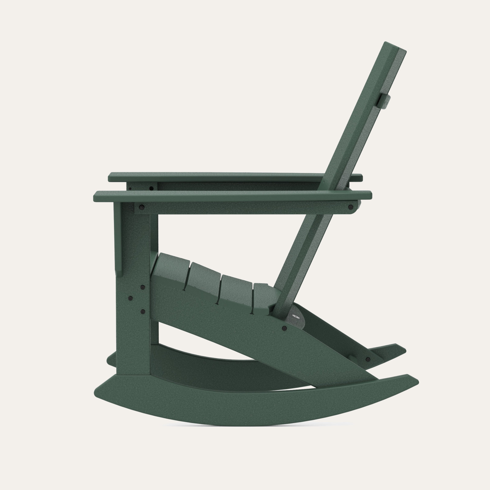 POLYWOOD® Modern Rocking Adirondack Chair, Green