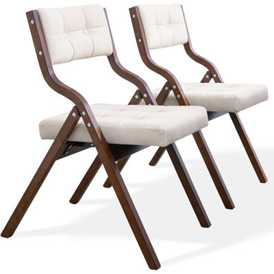 Chaise de salle à manger pliante rembourrée en velours avec coussin surdimensionné - très grand siège confortable pour l'intérieur et l'extérieur
