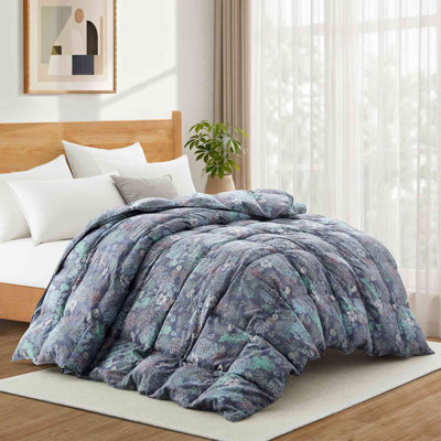 Iftekar All Season Paisley Floral Printed Vintage Goose Feather Down Comforter