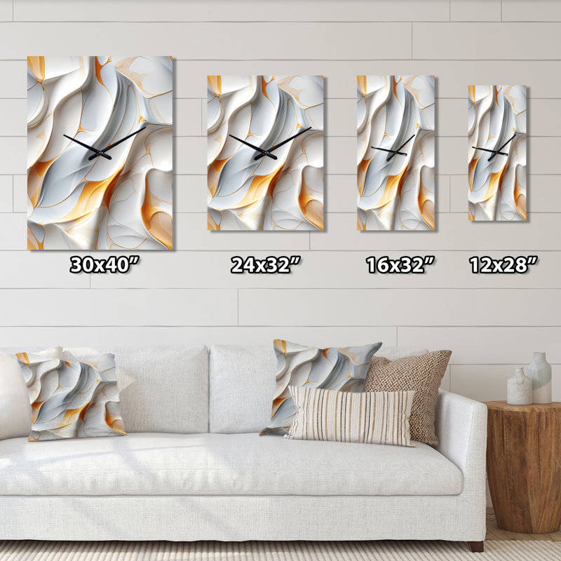 Horloge murale moderne Jashara, H 32 po x l 16 po x P 1 po