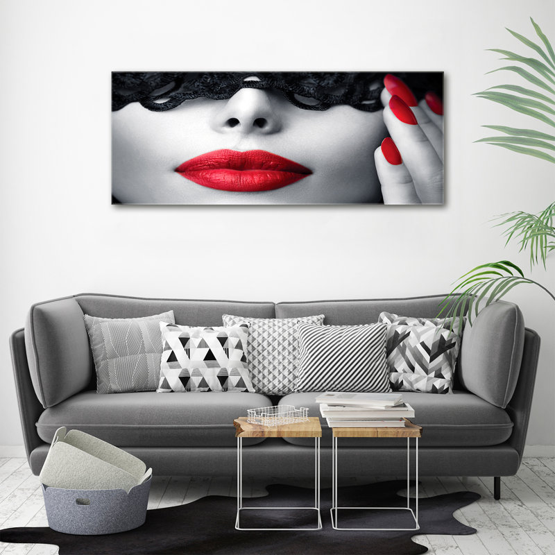 Lace Mask - No Frame Print, Canvas, 50cm H x 125cm W x 2cm D
