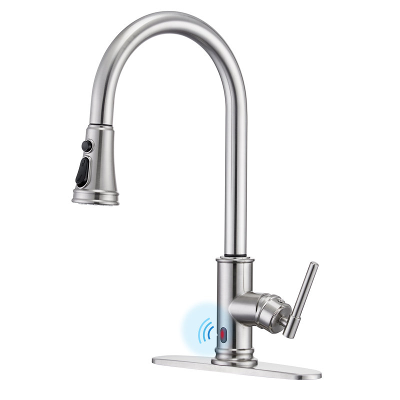 Single Handle Pull Down Touchless Kitchen Faucet