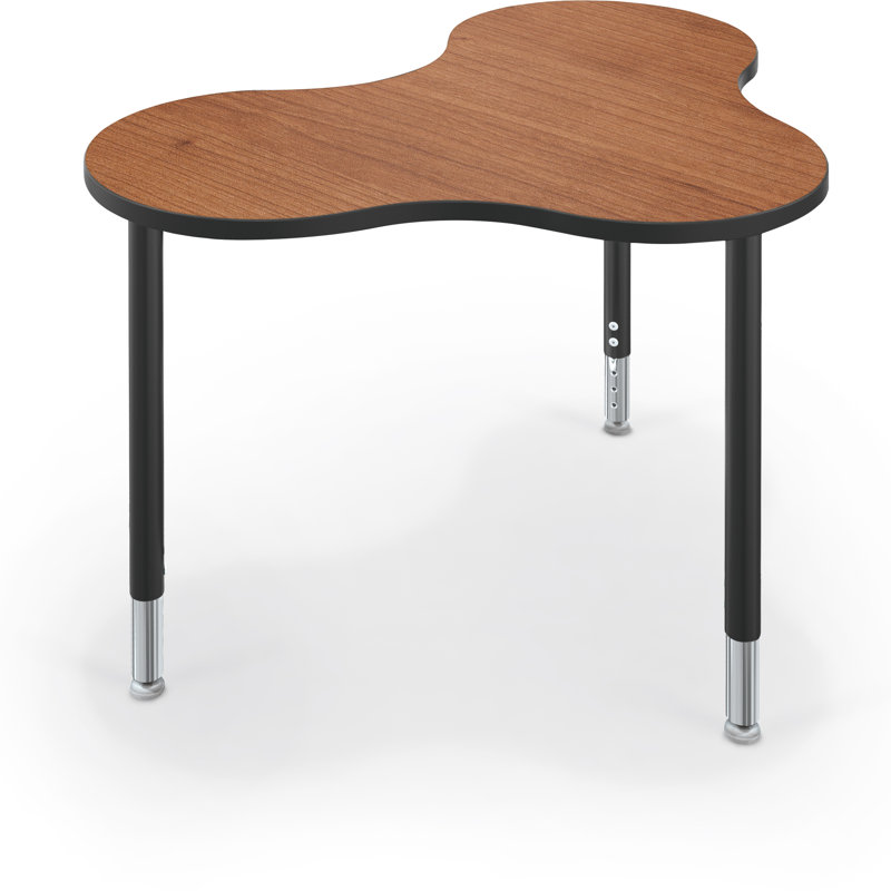 Bureau collaboratif à hauteur ajustable Hierarchie, Cerisier ambré