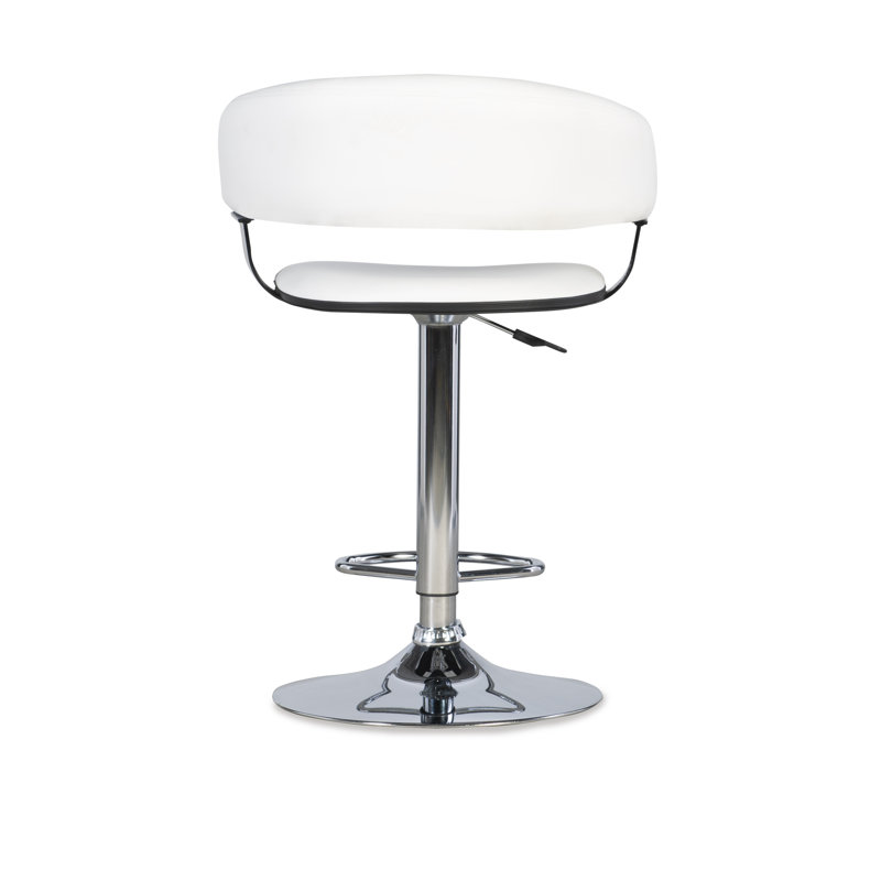 Aishvi 2 - Person Pedestal Dining Set, White, Chrome