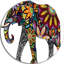 « yellow joyeuse éléphant », impression-35123093-35123095