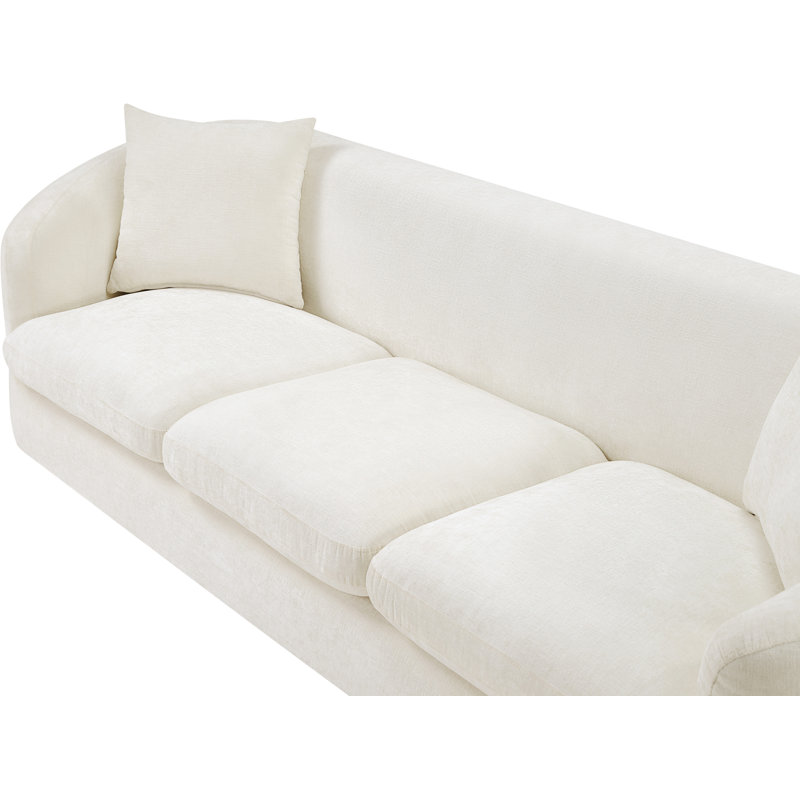 Canapé Penelope Millionder Chenille, Tissu chenille crème