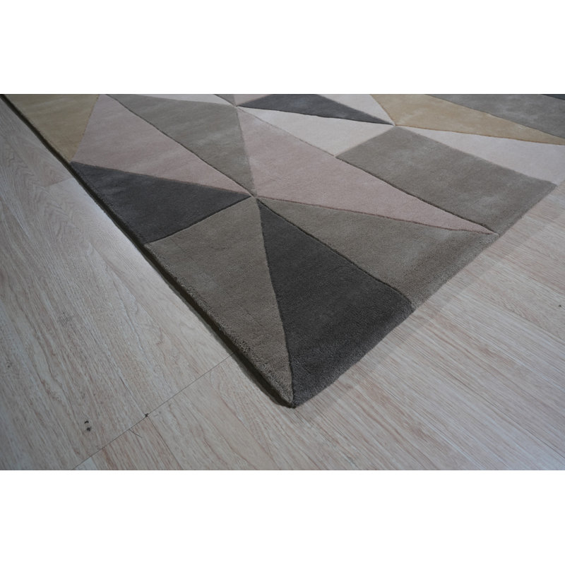 Trendy Classic Multicolor Hand Tufted Wool Multicolored Contemporary Transitional Area Rug, Rectangle 6' x 9'