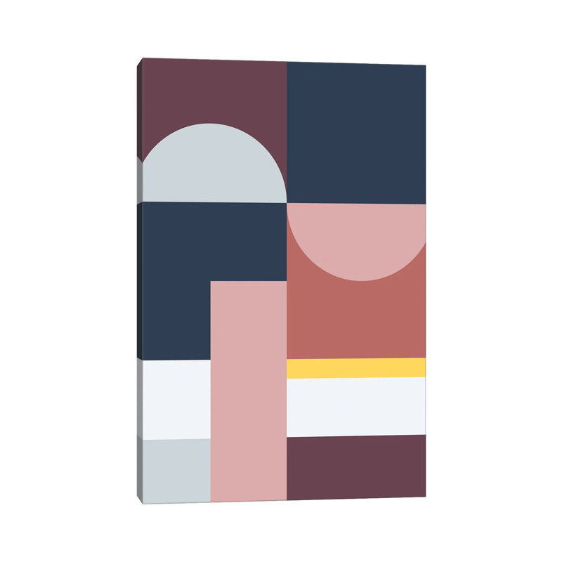 1 Piece Wall Art on Canvas, 66.04 cm H x 45.72 cm W x 1.91 cm D, Silver/White/Valencia, Wrapped Canvas