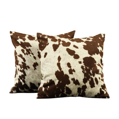 Cow Hide Print Throw Pillow
