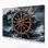 Art mural sur toile roue nautique bleue