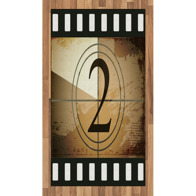 Movie Theater High Density Long Fiber Poly Threads Decorative Area Rug Carpet, Rectangle 2'7" x 5'