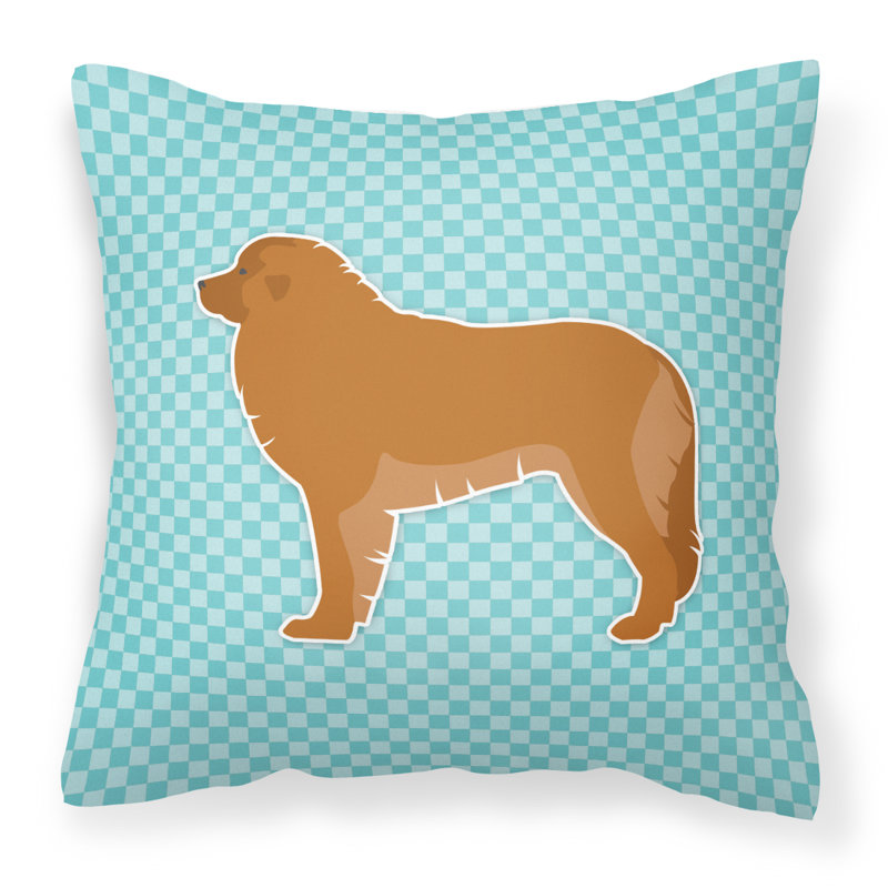 Coussin décoratif intérieur/extérieur leonberger, H 18 po x l 18 po x P 3 po, Bleu