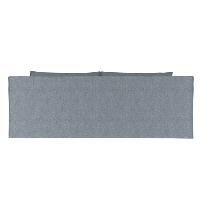 Mulberry Square Track-Arm Sofa with Flange Seam, 33" H x 84" W x 45" D, Plush Velvet Haze, Dark Brown