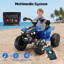 Véhicule électrique pour enfants 4x4, 24 V, moteur 800 W, avec musique, bleu.-125987704