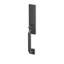 Emtek SELECT Dummy, Mortise Monolithic, potence extérieure en forme de R, poignée moletée ; poignée intérieure Helios, chrome poli, droitier-136248317-136248322