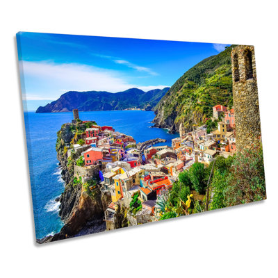 Vernazza Italy Mediterranean - Wrapped Canvas Print