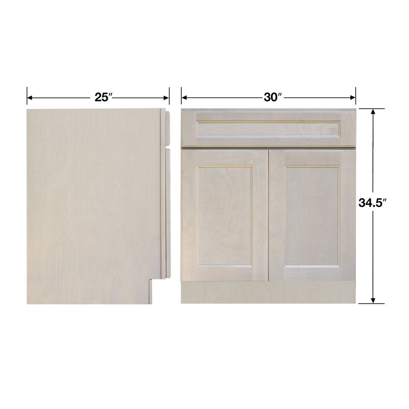 Shaker Style Sonoma Wheat Sink Base, 30"
