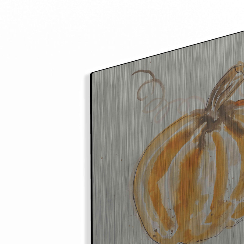 «P is for Pumpkin» par Kait Roberts, art mural en métal, H 12 po x l 12 po