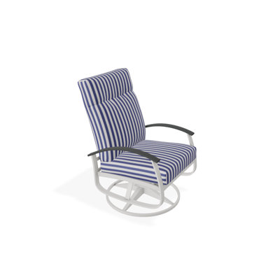 Chaise berçante pivotante réglable avec coussins Askar