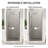 Semi-frameless Magnetic Soft Close Pivot Shower Door With Ansi/sgcc Certified 1/4" Tempered Clear Glass, Aluminum Alloy Frame-120539177