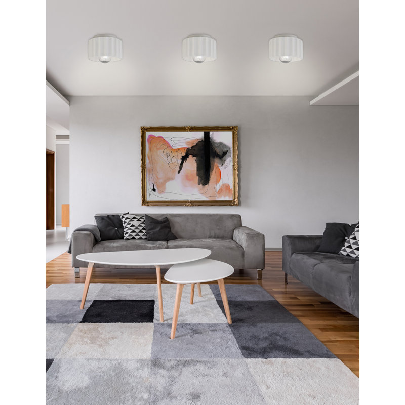 Radiance 1 - Light Flush Mount, Adobe, 6.5" H x 10" W x 10" D