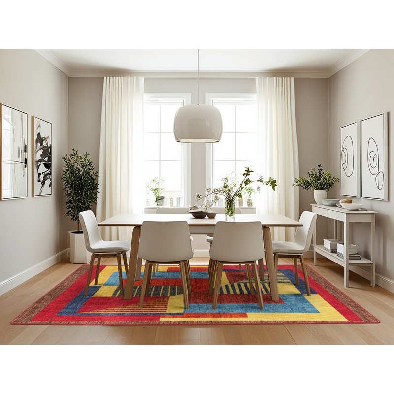 Tapis abstrait moderne 3060, Rectangle 7 pi x 10 pi