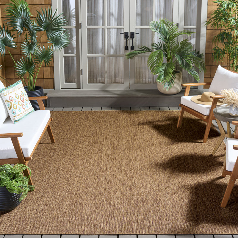 Beach House 260 Area Indoor/Outdoor Area Rug In Brown, Rectangle 8' x 10'