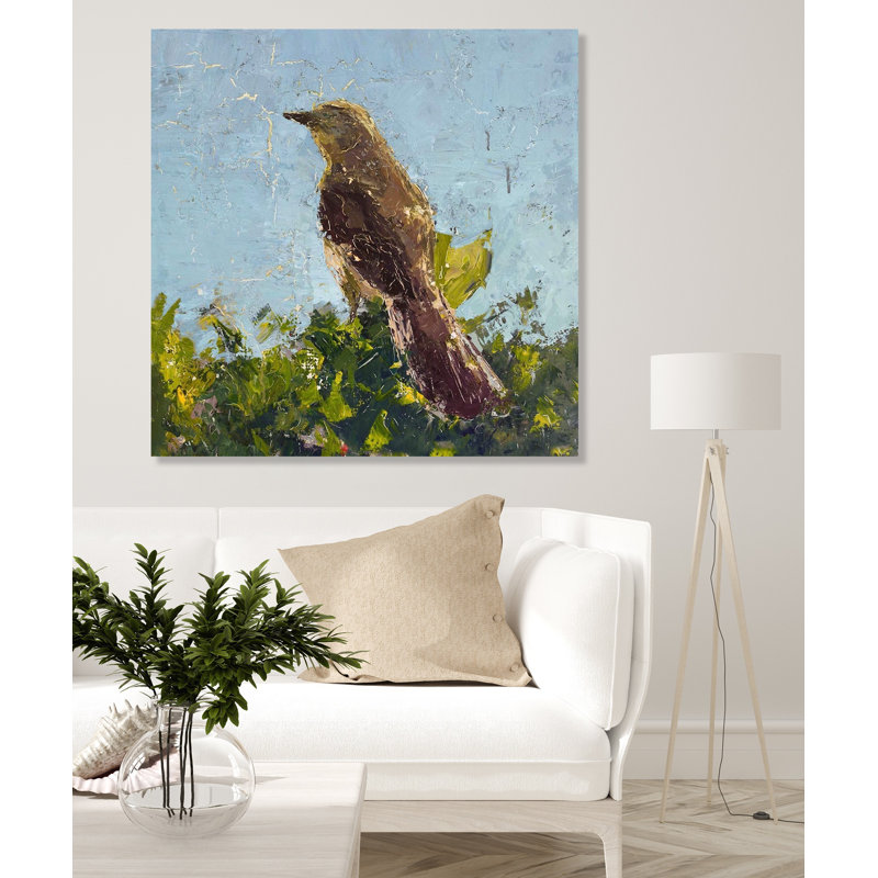 SPARROW - Unframed Print on Canvas, 20" H x 20" W x 1" D, Wrapped Canvas