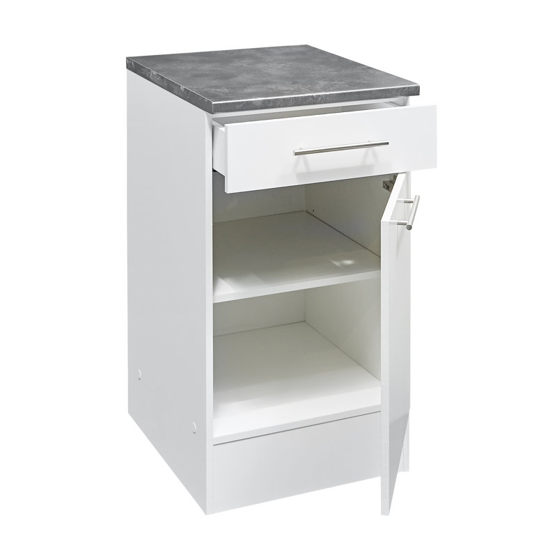 BBK Silver 90cmH x 50cmW x 60cmD Particleboard Ready-to-Assemble Standard Base Cabinet