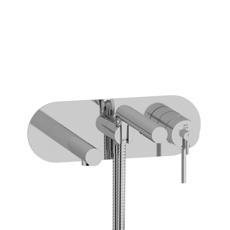 Garniture de robinet de baignoire thermostatique / à pression équilibrée GS, Chrome