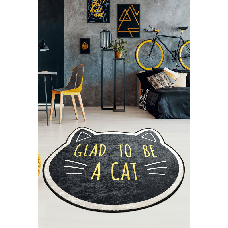 Antibacterial Round Carpet, 39.4 Inches Diameter, 100% Polyester, 0.2 Inches Pile Height | Non-Slip Underside, Machine Washable | Perfect for Living Room, Bedroom, and Playroom, Soft and Durable Design