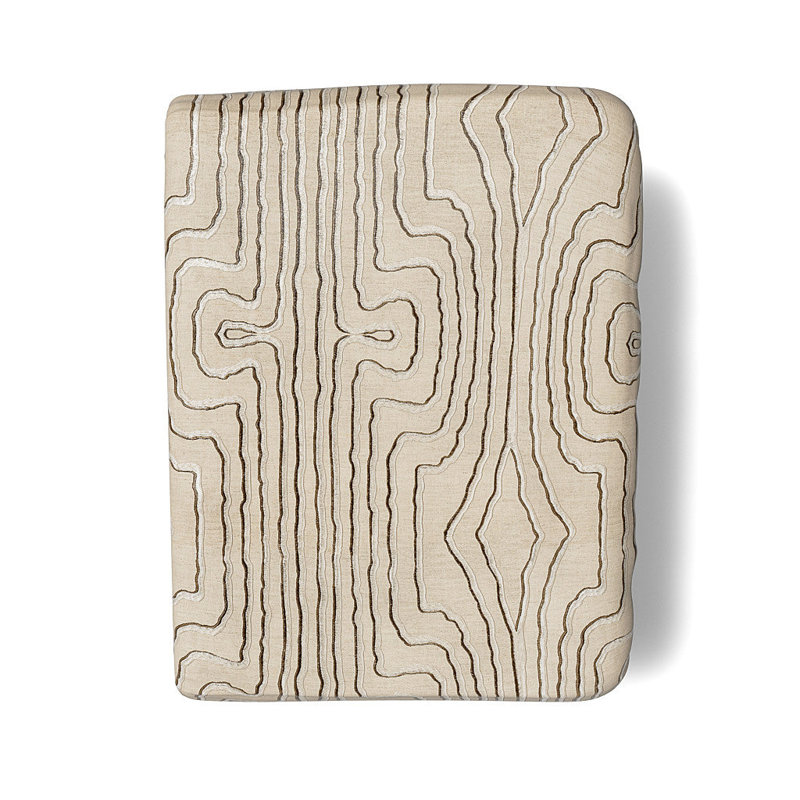 Contour Embroidered Padded Throw
