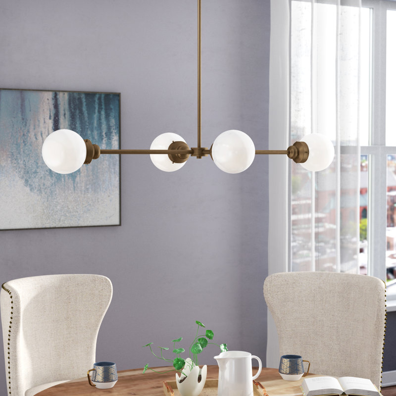 Lustre sphérique spoutnik à 4 lumières Rabehi