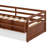 Twin Size Wood Platform Bed With Sample Bookshelf And Movable Wardrobe, Multifunctional Bed With Built-In Trundle Bed-49174060