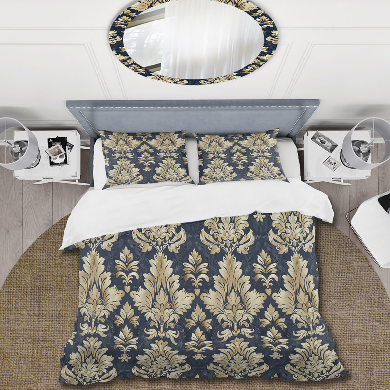 Ensemble de housse de couette Traditional, Housse de couette pour grand lit et 2 taies décor