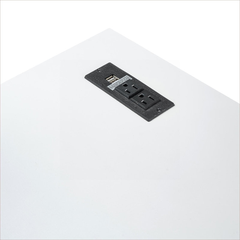 Structure de lit superposé double sur 3 lits en bois massif blanc pur avec lit gigogne simple et bureau attaché