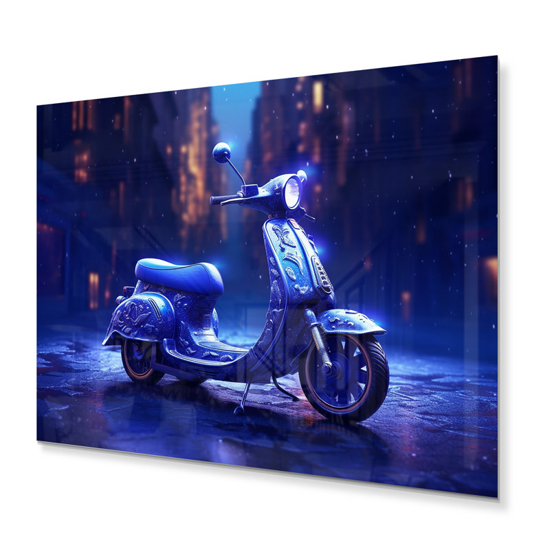 Scooter City Rides I - Décoration murale de transport en métal, H 12 po x l 20 po x P 1 po