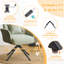Chaise de bureau pivotante en queue d'aronde 28,3 po Chenille-404207787