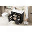 Meuble-lavabo 36 po avec lavabo, lavabo en céramique, 2 tiroirs basculants, charnières de porte à fermeture en douceur, noir