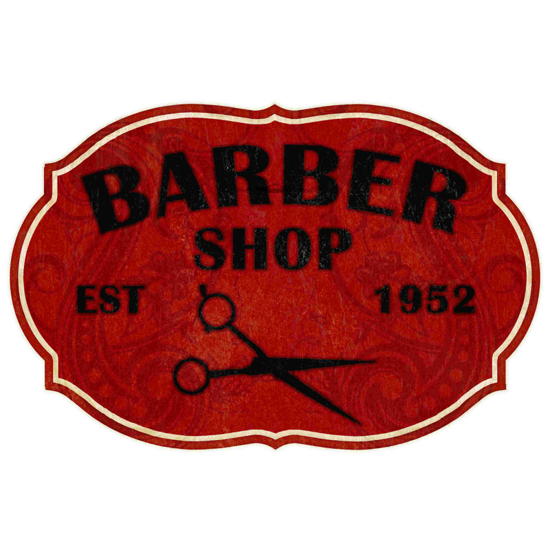 Barber Shop - Impression sur toile tendue, H 32 po x l 48 po