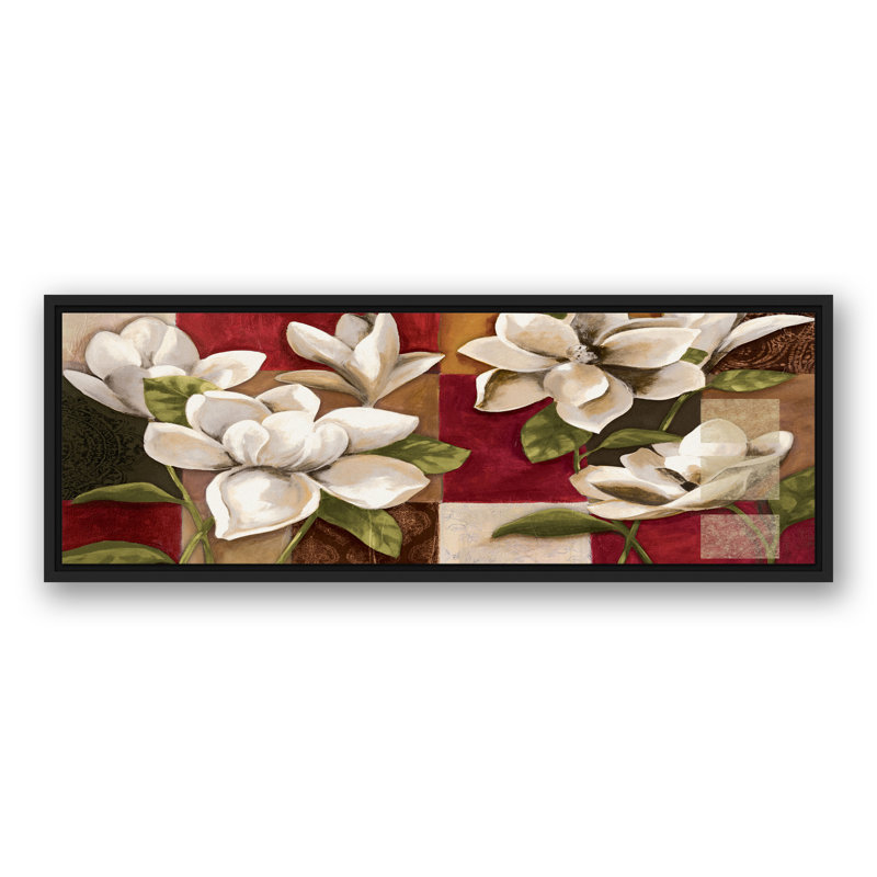 Patchwork Magnolias, reproduction d'art sur toile, L 35,75 po x H 13,75 po